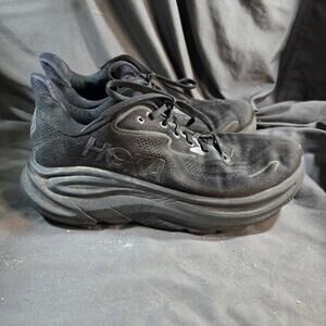 Hoka One One Clifton 10 Black/Black 1162030-BBLC Mens Size 9D